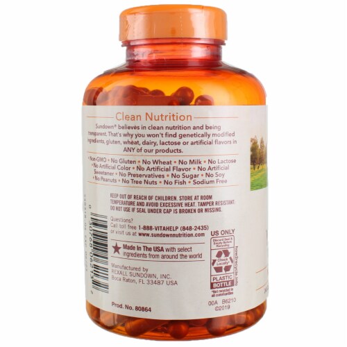 Sundown® Clean Nutrition Red Yeast Rice Capsules Perspective: bottom