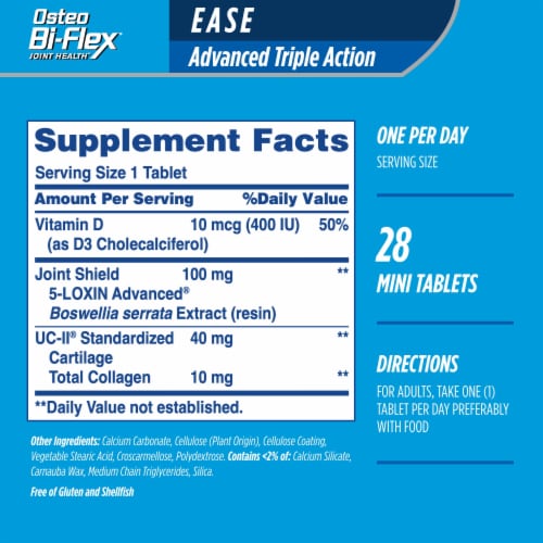 Osteo Bi-Flex Ease with Vitamin D, Joint Health Supplements, Mini-Tablets Perspective: bottom