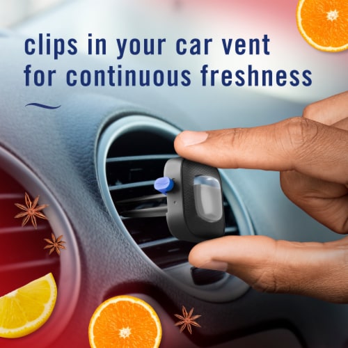 Febreze AUTO Air Freshener Odor-Fighting Automotive Vent Clip Old Spice Scent Perspective: bottom