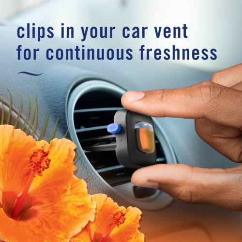 Febreze Car Air Freshener Heavy Duty Crisp Clean Scent Car Vent Clip Perspective: bottom