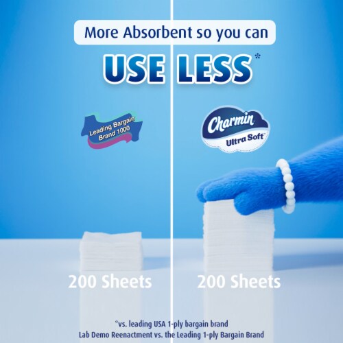 Charmin Ultra Soft Mega Roll Toilet Paper Perspective: bottom