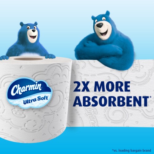 Charmin® Ultra Soft Mega Rolls Toilet Paper Tissue Perspective: bottom