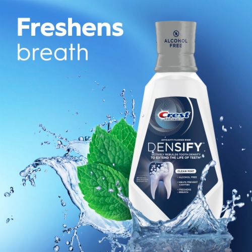 Crest Clean Mint Pro Health Densify Fluoride Mouthwash Perspective: bottom