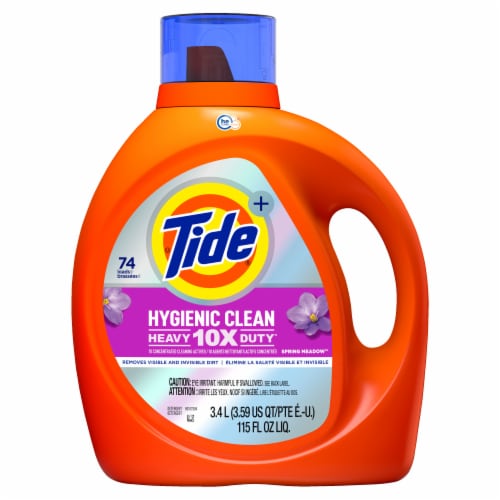 Tide HE Hygienic Clean Heavy Duty Spring Meadow Liquid Laundry Detergent Perspective: bottom