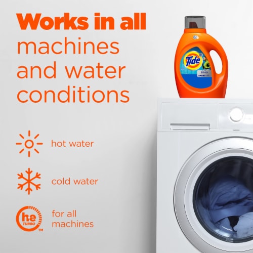 Tide HE Plus Febreze Sport Odor Defense Turbo Clean Liquid Laundry Detergent Perspective: bottom