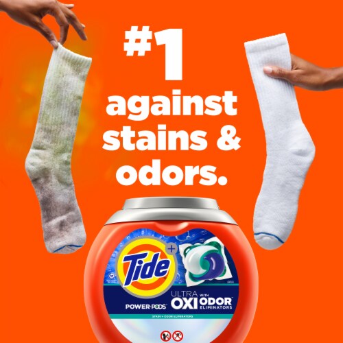 Tide Ultra Oxi Power PODS with Odor Eliminators Laundry Detergent Pacs Perspective: bottom
