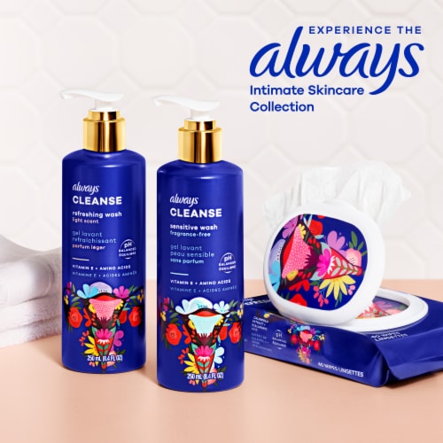 Always REFRESH Cleansing Wipes Fragrance-Free Perspective: bottom