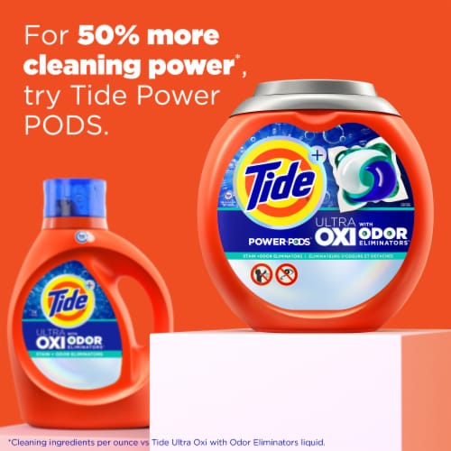 Tide Ultra Oxi with Odor Eliminators Liquid Laundry Detergent Perspective: bottom