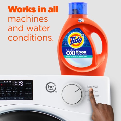 Tide HE Ultra Oxi with Odor Eliminators Liquid Laundry Detergent Perspective: bottom
