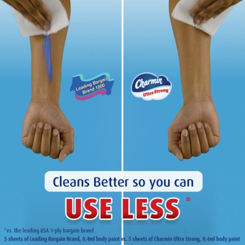 Charmin Ultra Strong Super Mega Roll Toilet Paper Perspective: bottom