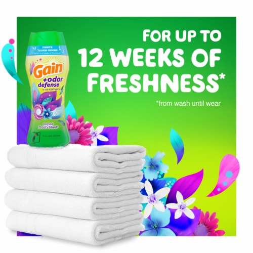 Gain Fireworks + Odor Defense Super Fresh Blast In-Wash Scent Booster Perspective: bottom