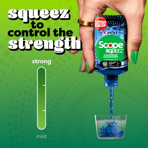 Scope Squeez Cool Peppermint Flavor Mouthwash Concentrate Perspective: bottom
