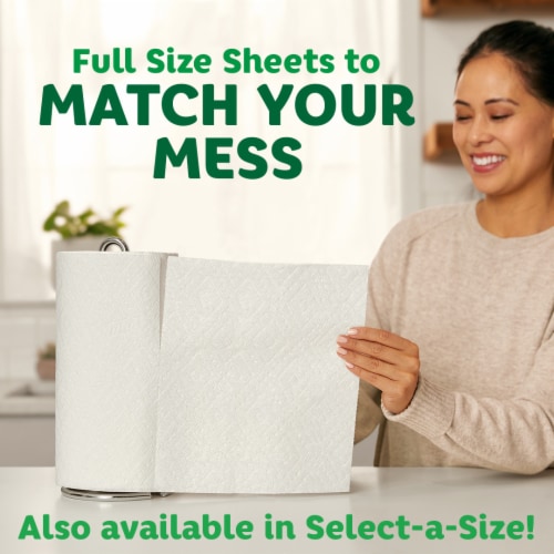 Bounty Double Roll Full Sheet White Paper Towels Perspective: bottom