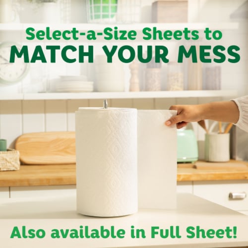 Bounty Select-A-Size Paper Towels, White, 8 Double Plus Rolls = 20 Regular  Rolls