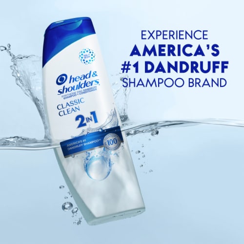Head and Shoulders 2 in 1 Classic Clean Dandruff Shampoo and Conditioner Perspective: bottom