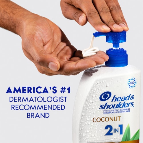 Head and Shoulders Dandruff 2 in 1 Shampoo and Conditioner, Coconut for Daily Use Perspective: bottom