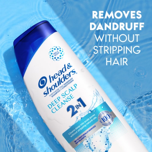 Head and Shoulders 2 in 1 Deep Scalp Cleanse Dandruff Shampoo and Conditioner Perspective: bottom