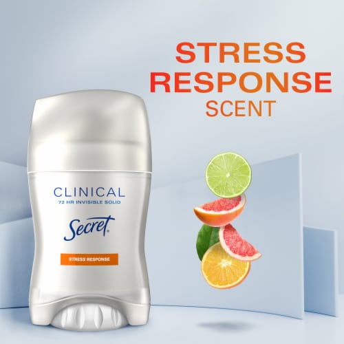 Secret Clinical Strength Stress Response Invisible Solid Antiperspirant and Deodorant Perspective: bottom