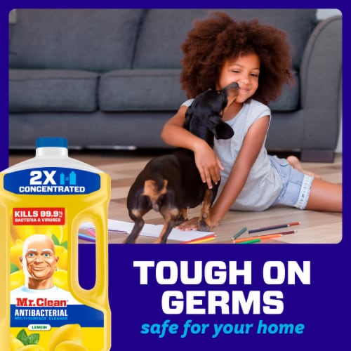 Mr. Clean Antibacterial All Purpose Cleaner Floor Cleaner for Mopping Cleaning Liquid Lemon Perspective: bottom