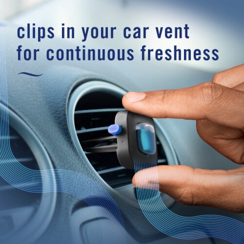 Febreze AUTO Air Freshener Odor-Fighting Automotive Vent Clip New Car Scent Perspective: bottom