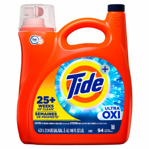 Tide HE Ultra Oxi Liquid Laundry Detergent Perspective: bottom