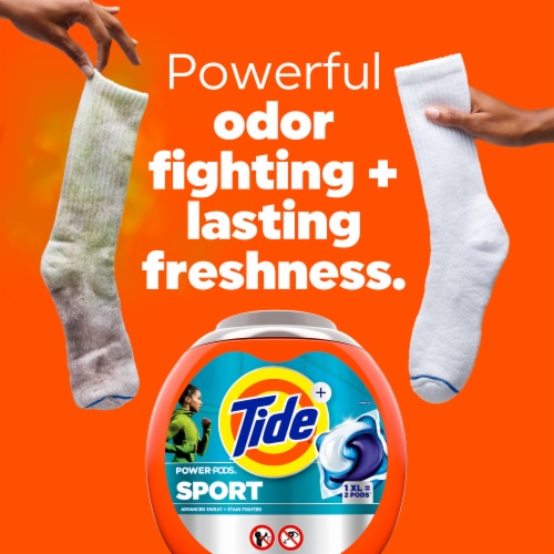Tide Power Pods Sport Laundry Detergent Pods Perspective: bottom