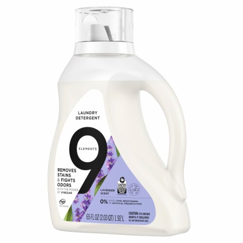 9 Elements Lavender Liquid Laundry Detergent Perspective: bottom