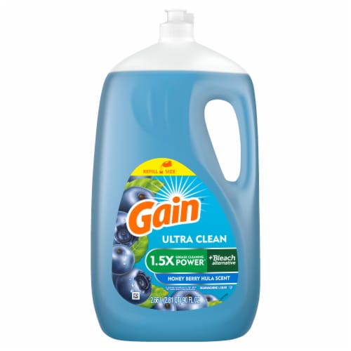 Gain Ultra Honeyberry Hula Scent Dishwashing Liquid Dish Soap Perspective: bottom