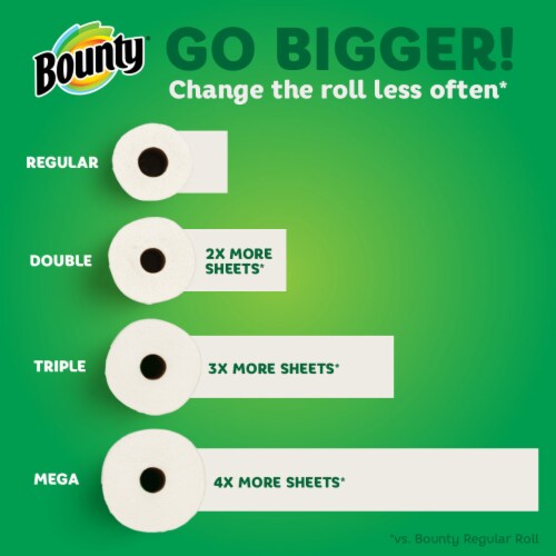 Bounty Select-A-Size Paper Towels Double Rolls Perspective: bottom