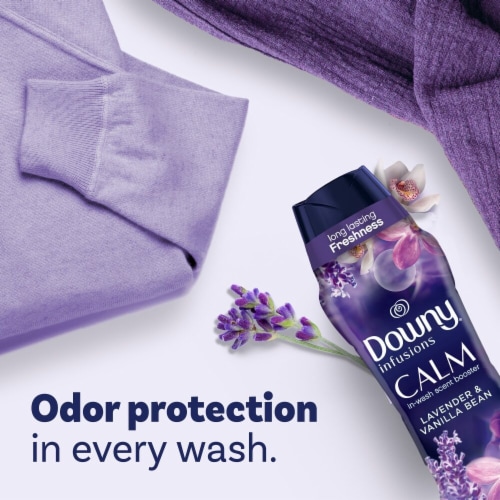 Downy Infusions Lavender and Vanilla Bean Calm In-Wash Scent Booster Beads Perspective: bottom