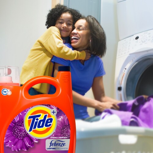 Tide HE Plus Febreze Freshness Spring & Renewal Liquid Laundry Detergent Perspective: bottom