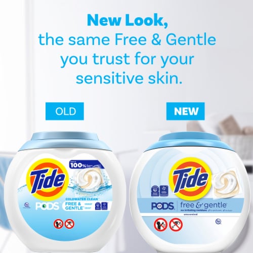 Tide PODS Free & Gentle Liquid Laundry Detergent Pacs Perspective: bottom
