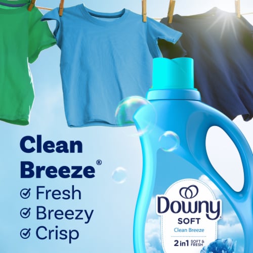Downy Clean Breeze Liquid Fabric Softener Fabric Conditioner Perspective: bottom
