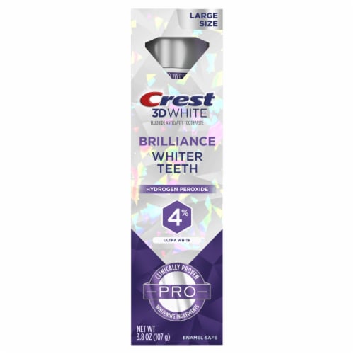 Crest 3D White Brilliance Pro Ultra Teeth Whitening Anticavity Fluoride Toothpaste Perspective: bottom