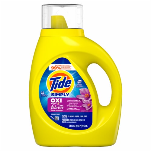 Tide Simply Oxi Febreze Liquid Laundry Detergent Perspective: bottom