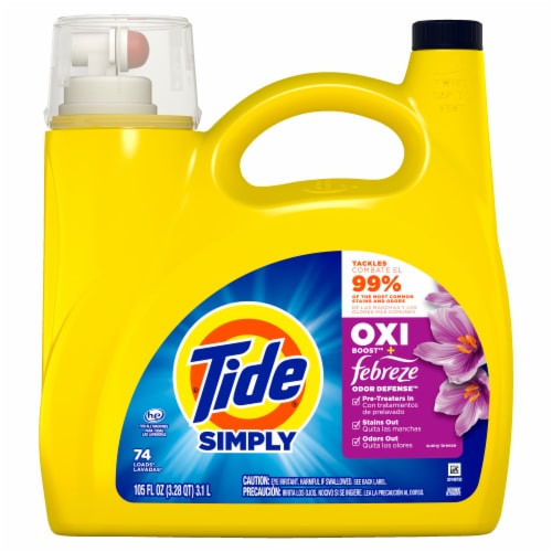 Tide Simply Oxi Febreze Liquid Laundry Detergent Perspective: bottom