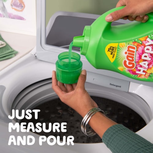Gain Happy Hibiscus Hula Liquid Laundry Detergent Perspective: bottom