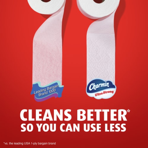 Charmin Ultra Strong Toilet Paper 6 Mega Rolls Perspective: bottom
