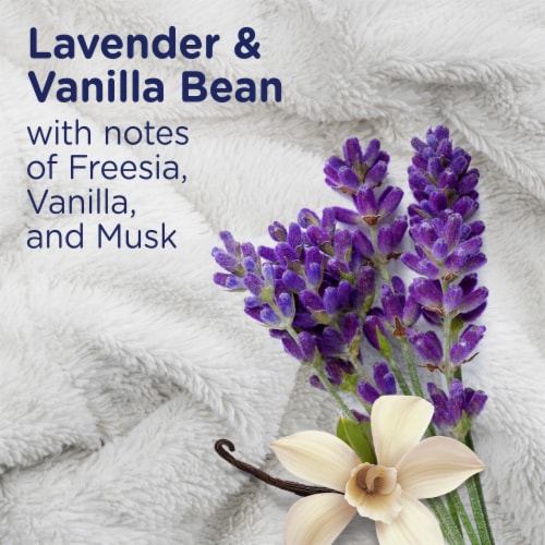 Downy Infusions Lavender & Vanilla Bean Calm Liquid Fabric Softener Fabric Conditioner Perspective: bottom
