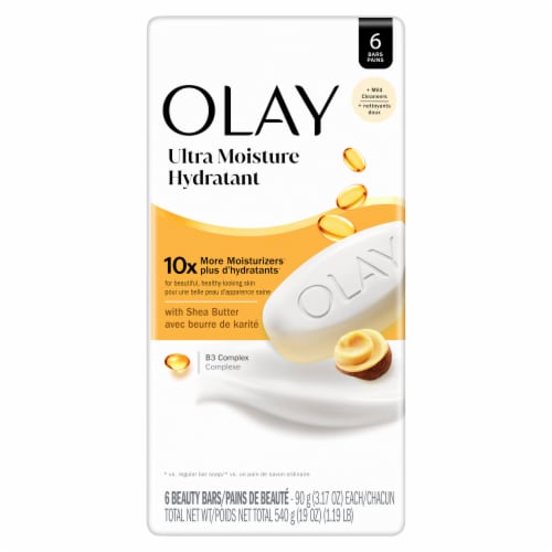 Olay Ultra Moisture Shea Butter Beauty Bar with Vitamin B3 Complex Perspective: bottom