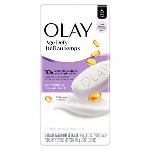 Olay Age Defying Bar Soap with Vitamin E and Vitamin B3 Complex Beauty Bars Perspective: bottom