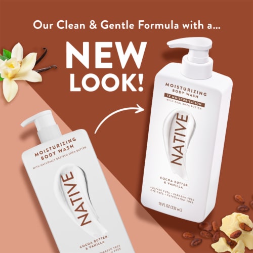 Native Coconut & Vanilla Moisturizing Body Wash Perspective: bottom