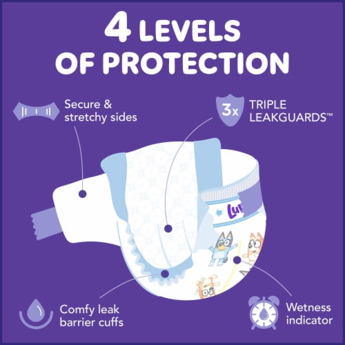 Luvs Platinum Protection Baby Diapers, Size 6, (35+lbs) Perspective: bottom