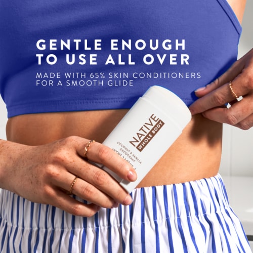 Native Coconut & Vanilla Sensitive Whole Body Deodorant Perspective: bottom