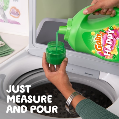 Gain Happy Hibiscus Hula Liquid Laundry Detergent Perspective: bottom