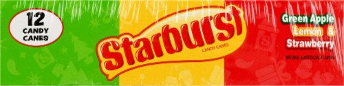 Starburst® Holiday Assorted Flavored Candy Canes Perspective: bottom