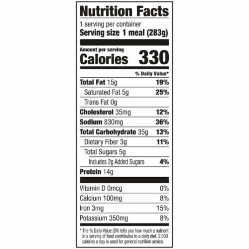 Banquet Spaghetti & Meatballs Frozen Meal Perspective: bottom
