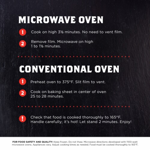 Banquet Mega Crustless Pepperoni Pizza Frozen Meal Perspective: bottom