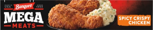 Banquet® MEGA Meats Spicy Crispy Chicken With Mashed Potatoes Frozen Meal Perspective: bottom