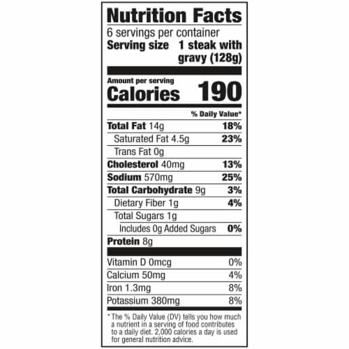 Banquet Family Size Salisbury Steaks And Brown Gravy Frozen Meal Perspective: bottom
